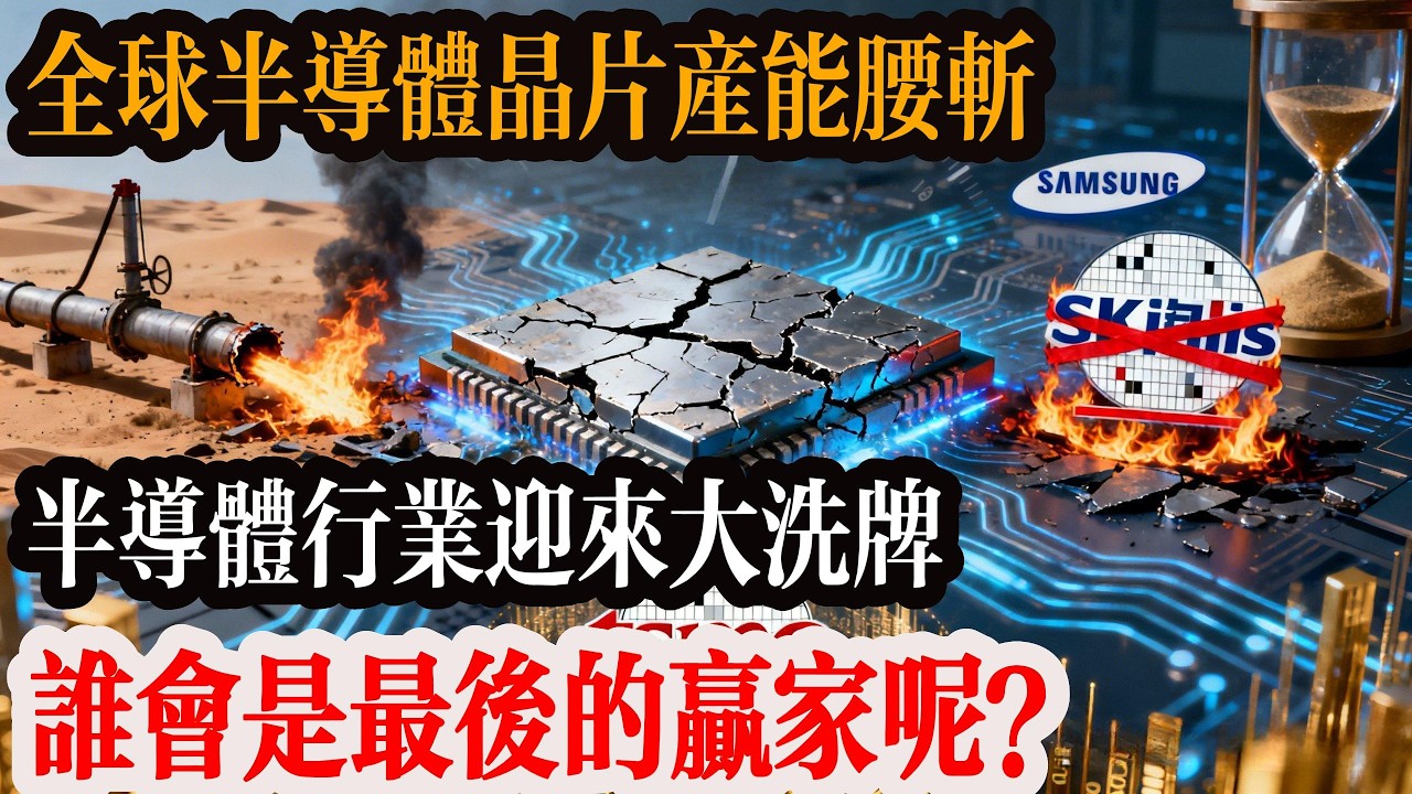 半導體毀滅危機！中東「斷氣屠殺」引爆全球晶片大地震！三星 SK 海力士撐不過 14 天，台積電五年前佈局暗賺千億。#台灣 #台積電 #韩国 #三星