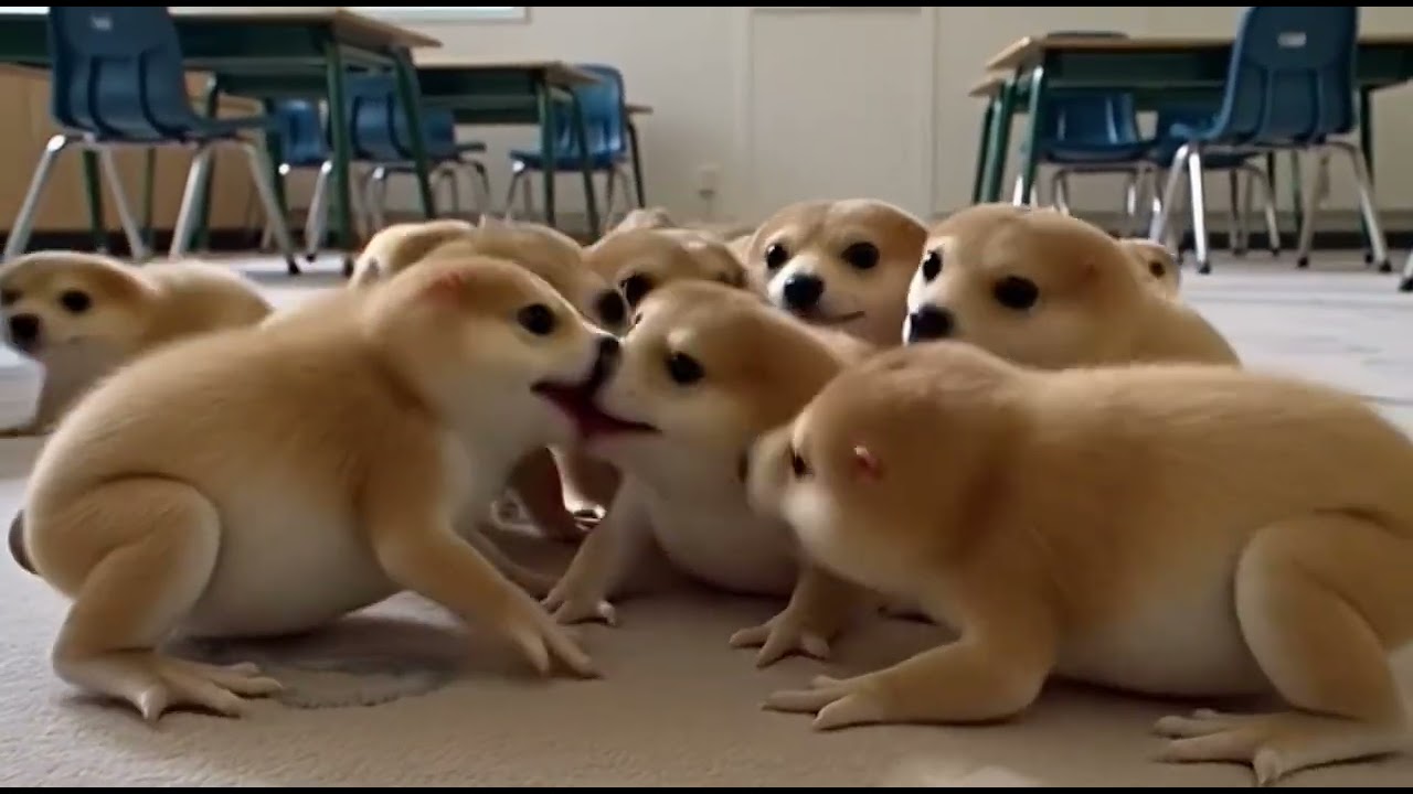 What the dog doing ?