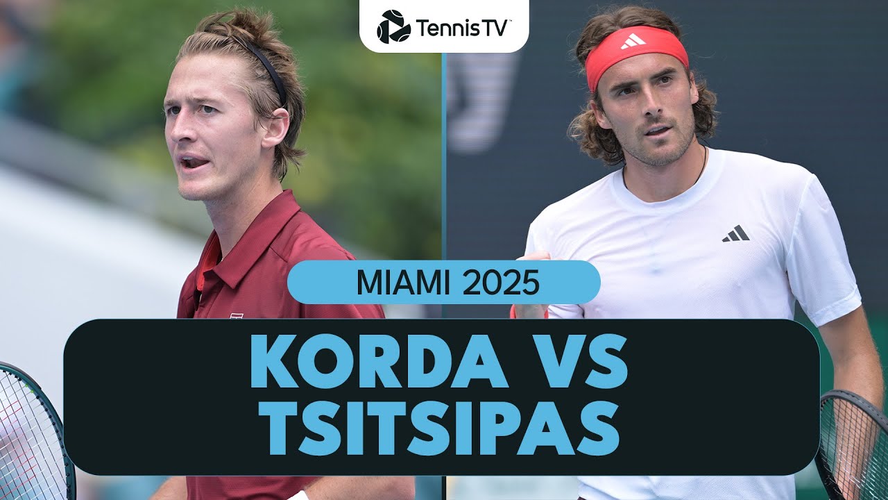 Sebastian Korda vs Stefanos Tsitsiaps Highlights 💥 | Miami 2025 Highlights