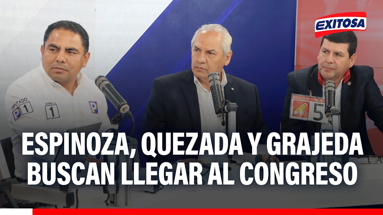 🔴🔵 Aron Espinoza, Omar Quezada y Braulio Grajeda buscan llegar al Congreso: Estas son sus propuestas