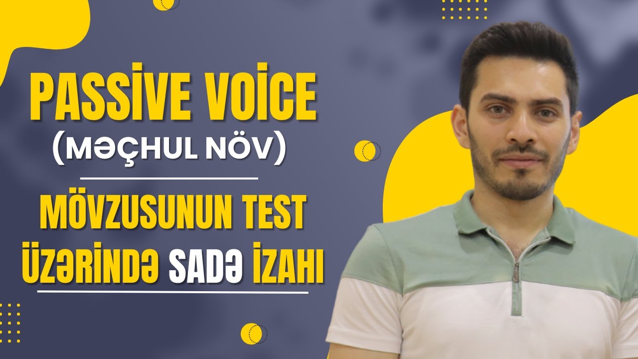 ✅️❗️👉Passive Voice (Məçhul növ) Test izahları İngilis dili Qızıl qaydalar Fariz müəllim #buraxılış