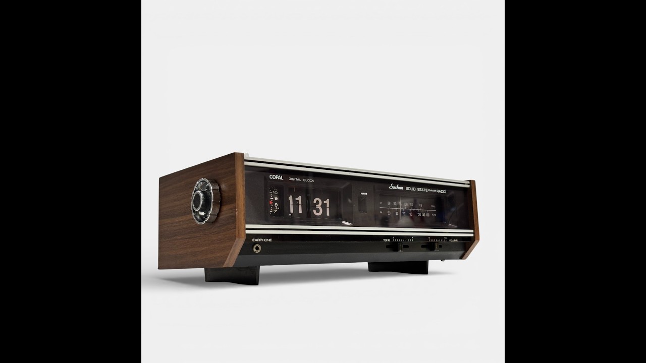Copal RD-100 Flip Clock Radio 1974 | FM AM Vintage #copal #flipclock #vintageaudio #1970 #solidstate