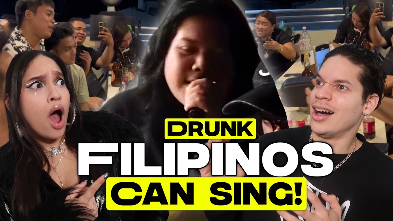 There's no better singer in the world than a drunk Filipino... Latinos react to Sa Inuman Karoke