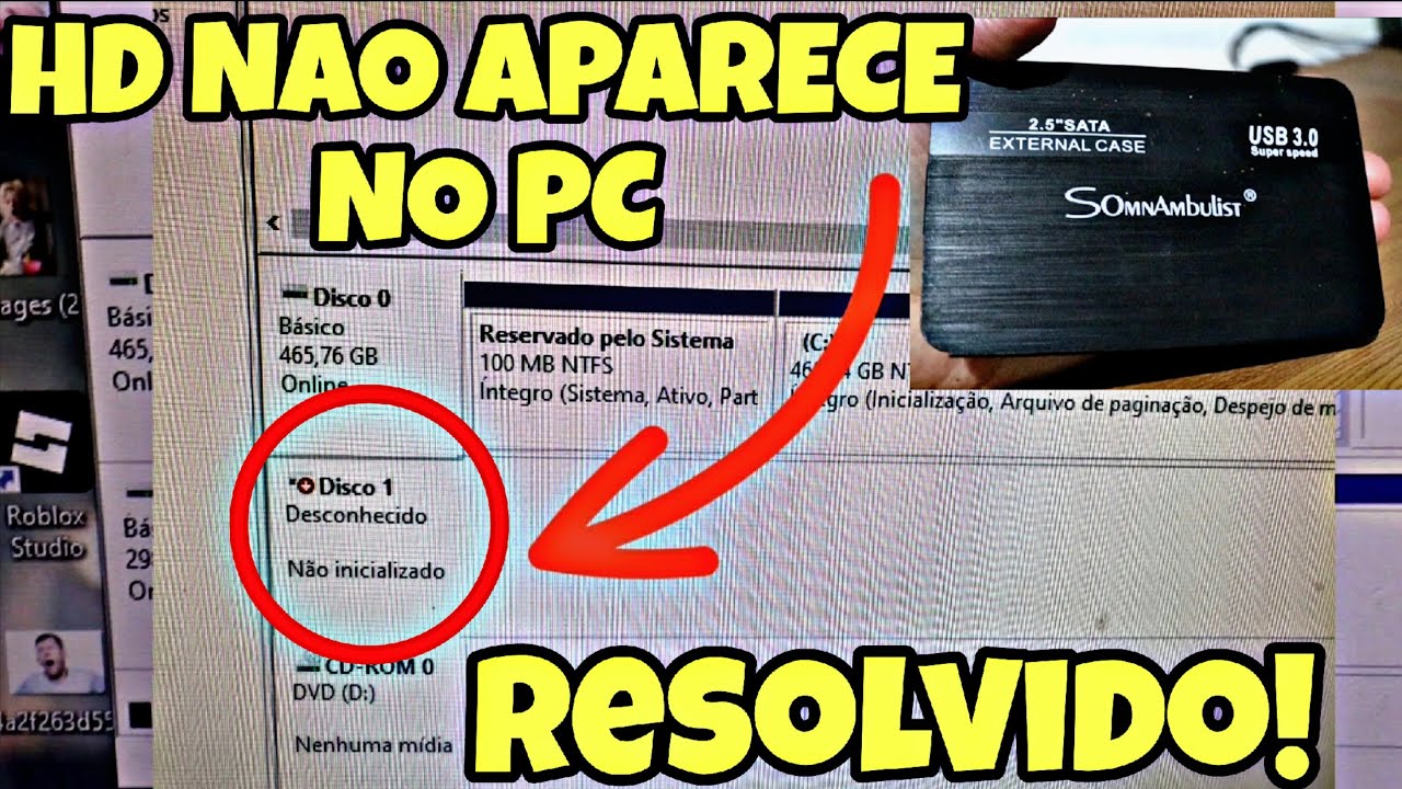 HD externo não aparece no PC – Disco não inicializado? Veja essa solução fácil!
