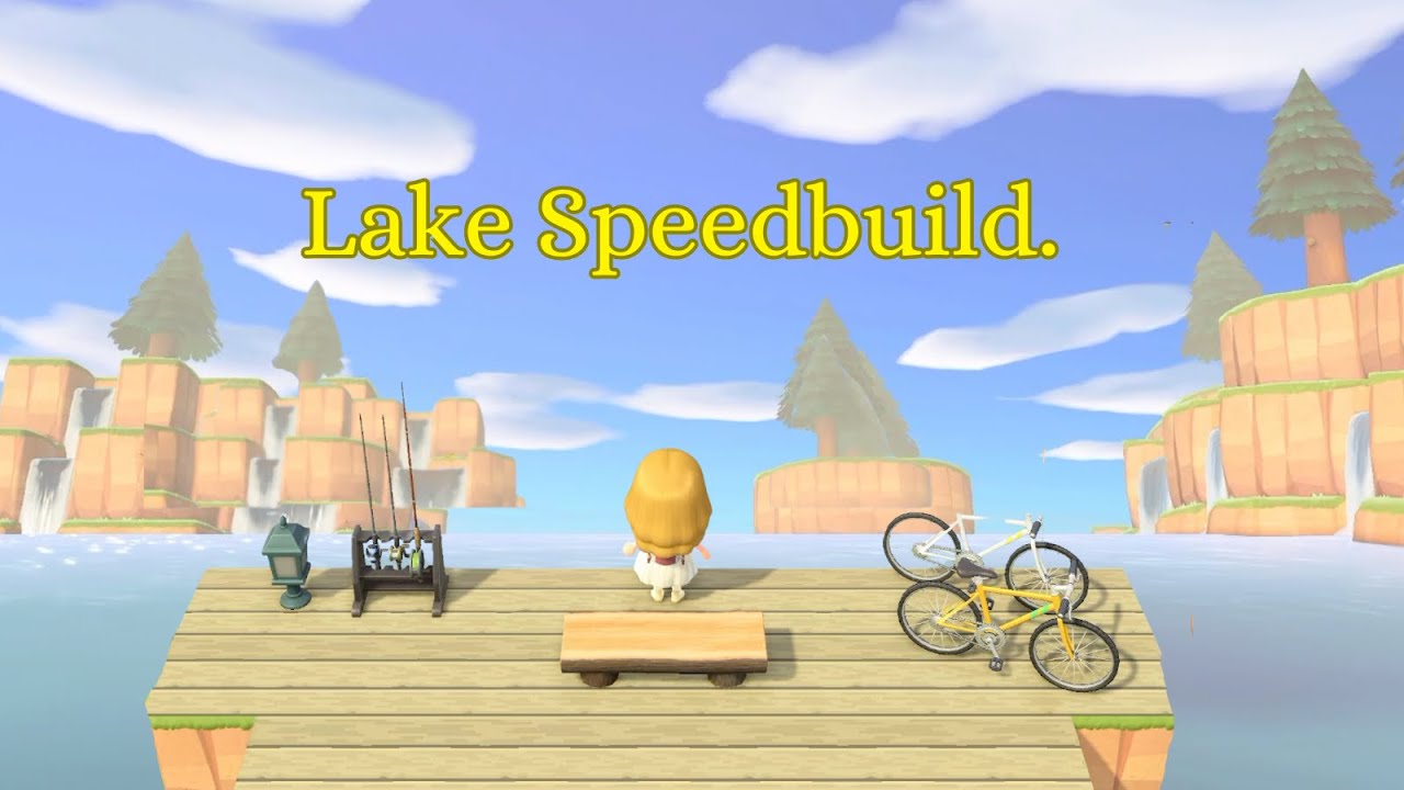 Building a massive lake on my island speedbuild (no commentary) ACNH