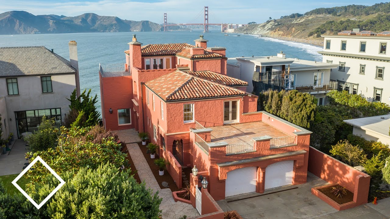 $17 Million Golden Gate Cliffside View Mansion in the Bay Area