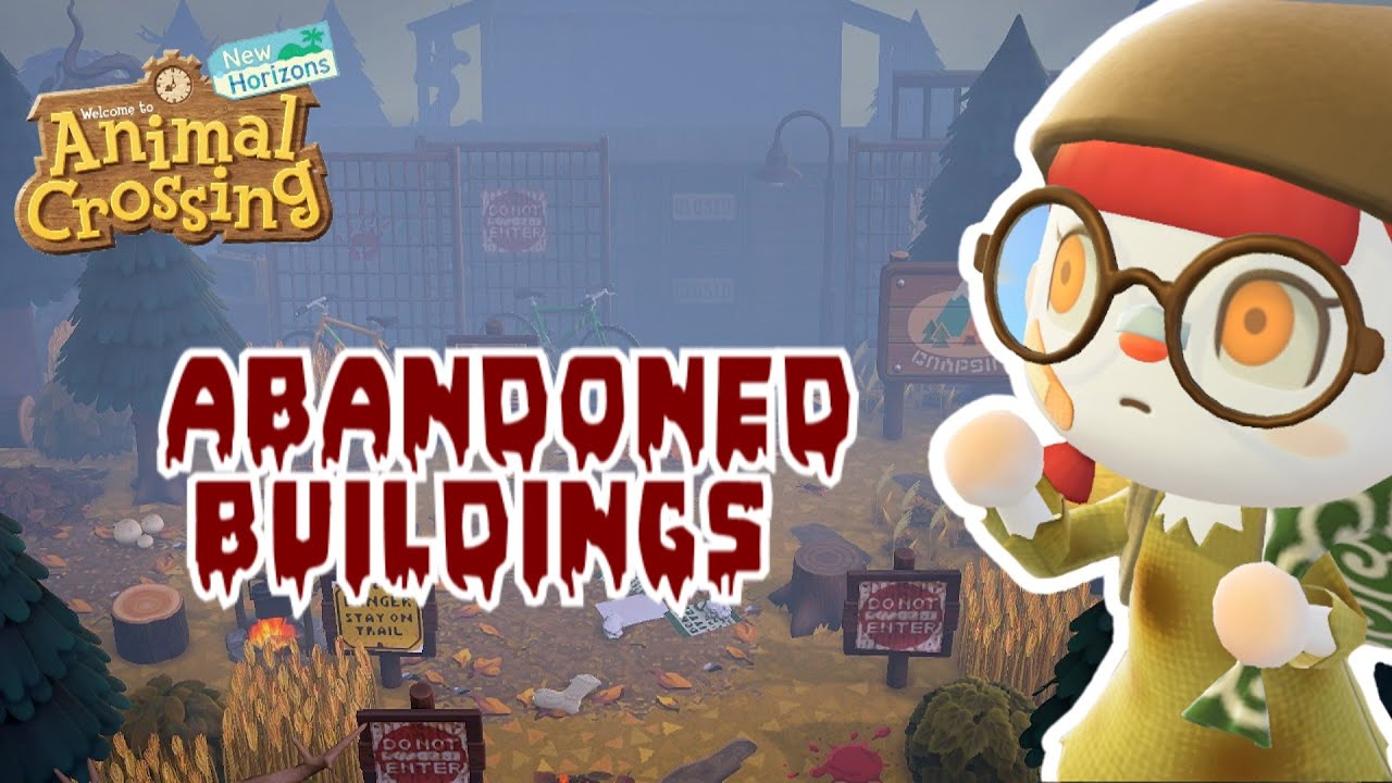 SPOOKY ABANDONED SUMMER CAMP BUIDLINGS | SPEED BUILD | ANIMAL CROSSING NEW HORIZONS