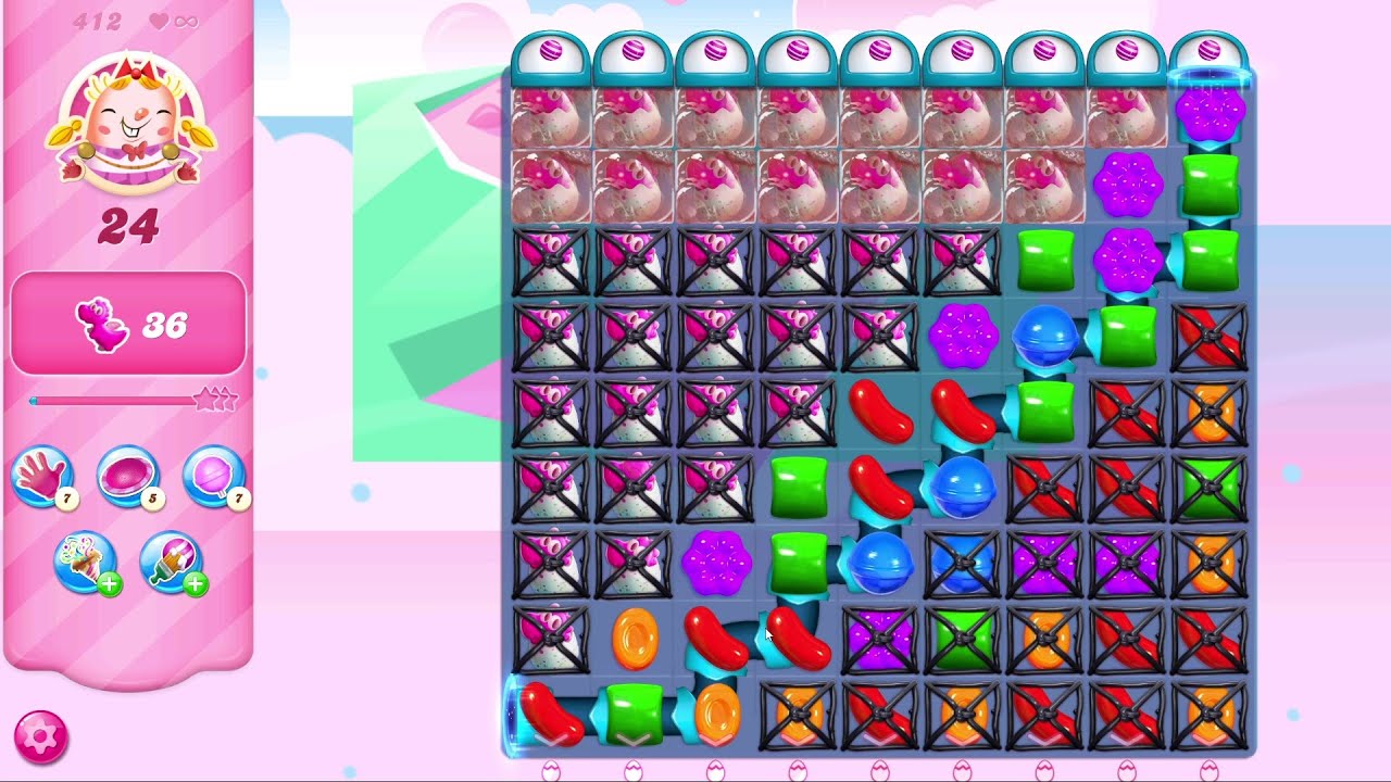 Candy Crush Saga LEVEL 412 | NO BOOSTERS (new version*)✔️