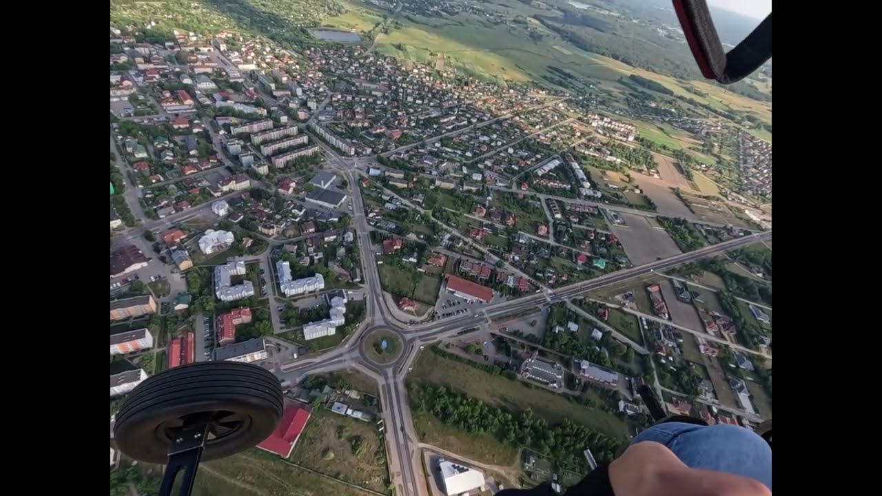 Włodawa i okolice z lotu ptaka - lot motoparalotnią.