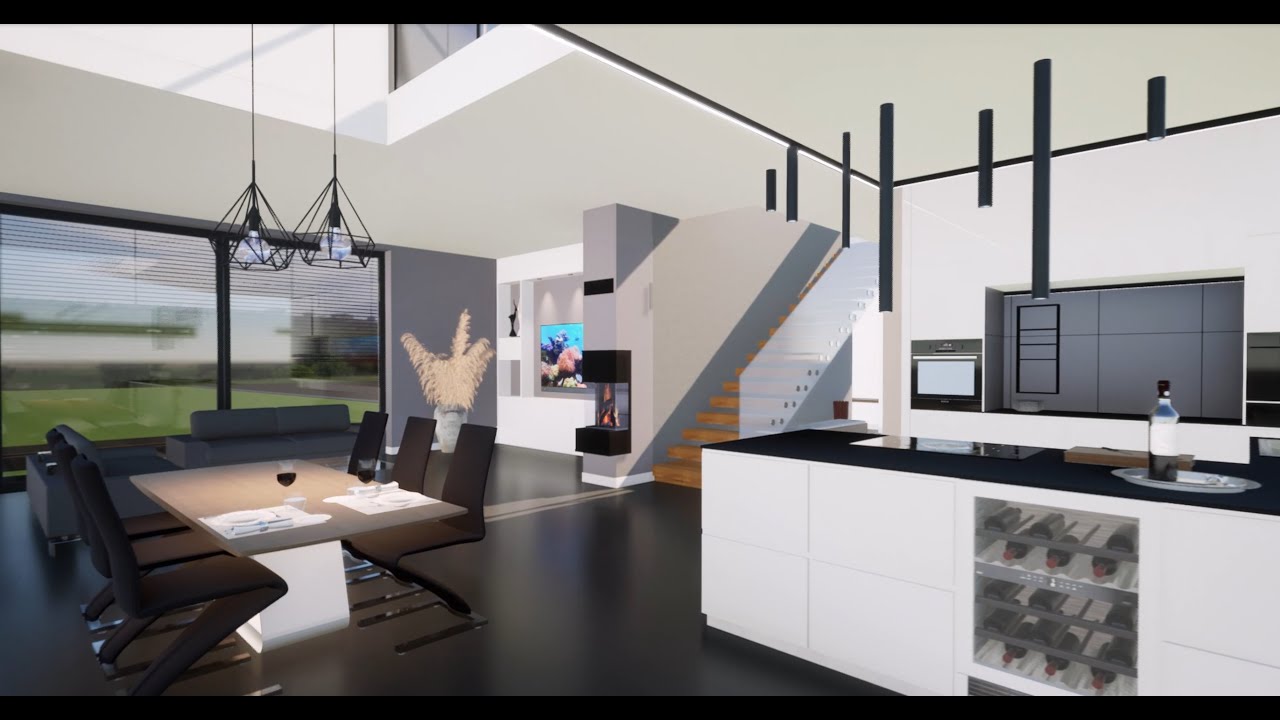 Villa Exklusiv   Bauhausstil Innenraum   - DAS MASSIVHAUS KÖLN -
