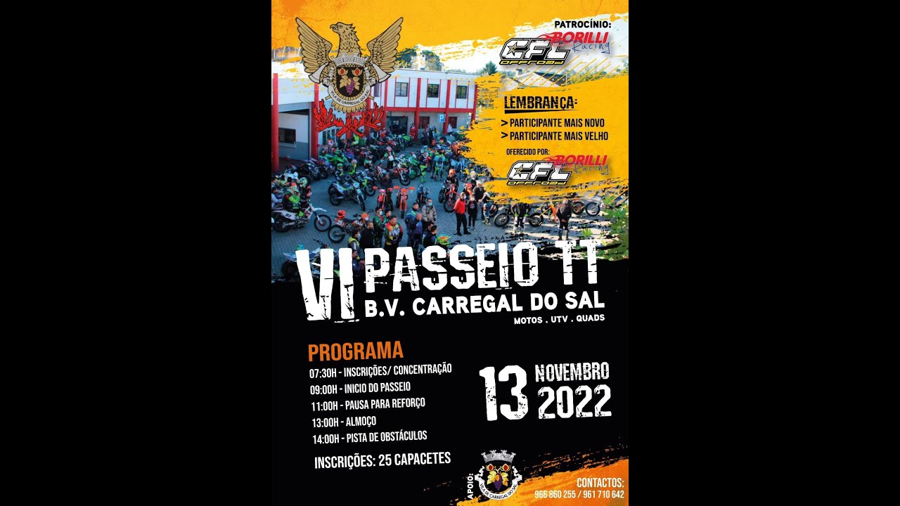 VI Passeio TT Associação Humanitária Bombeiros Voluntários de Carregal do Sal 2022
