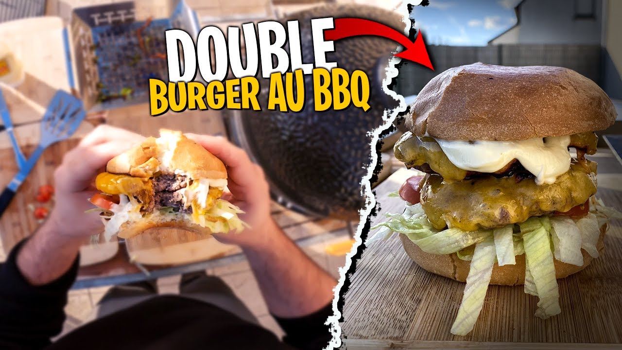 Impossible de résister à ce Double Burger au Barbecue ! (ne cliquez pas si vous avez faim...)