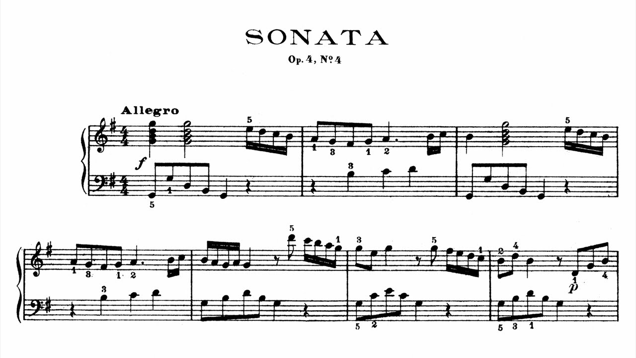 Muzio Clementi - Piano Sonata Op. 4 No. 4