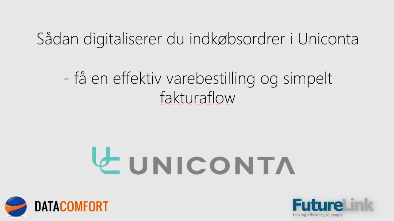 Inspirationswebinar | Sådan digitaliserer du indkøbsordrer i Uniconta