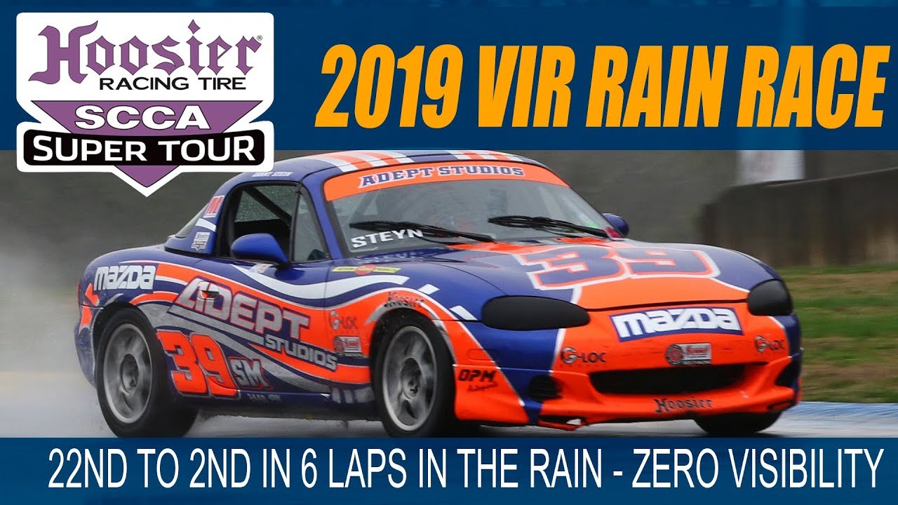 2019 VIR HST - 22nd to 2nd in the rain in Zero Visibility - Sketchy Spec Miata FUN!
