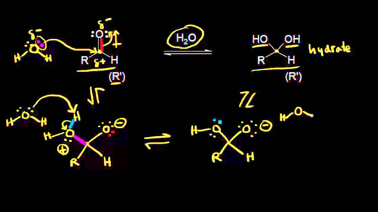 Formation of hydrates | Aldehydes and ketones | Organic chemistry | Khan Academy