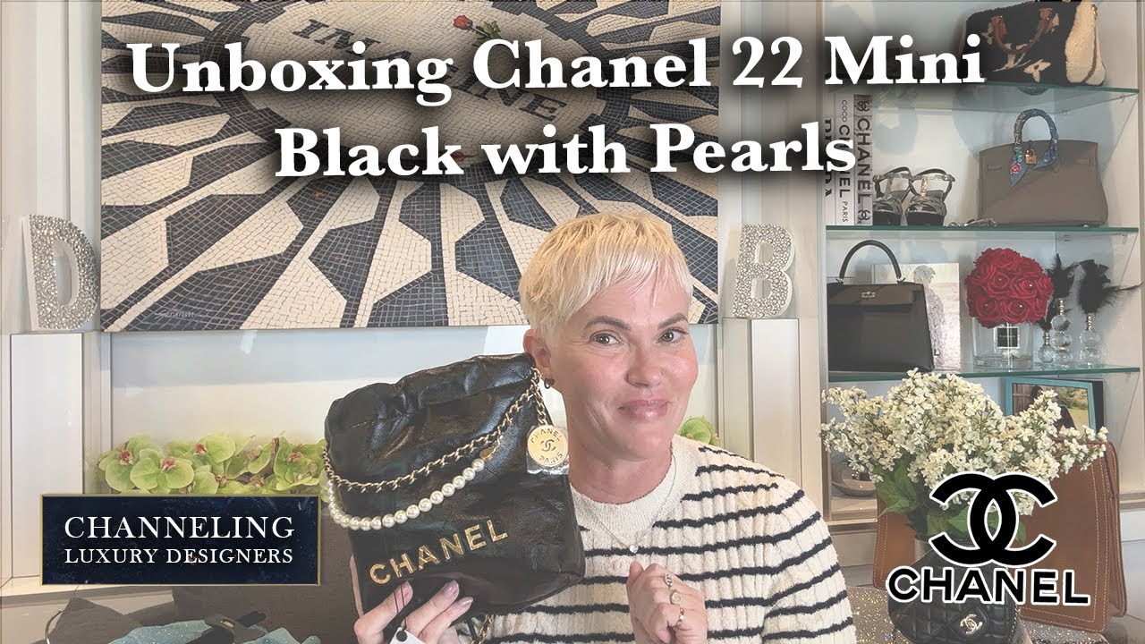 Chanel MINI 22 with PEARLS UNBOXING! + What FITS inside!? Spring Summer 2023 Handbags