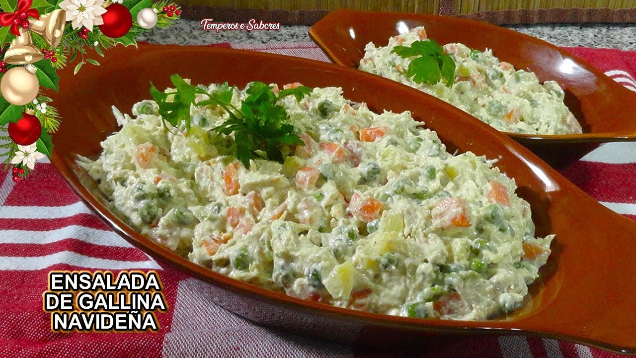 ENSALADA DE GALLINA NAVIDEÑA DELICIOSA Y MUY FÁCIL DE HACER