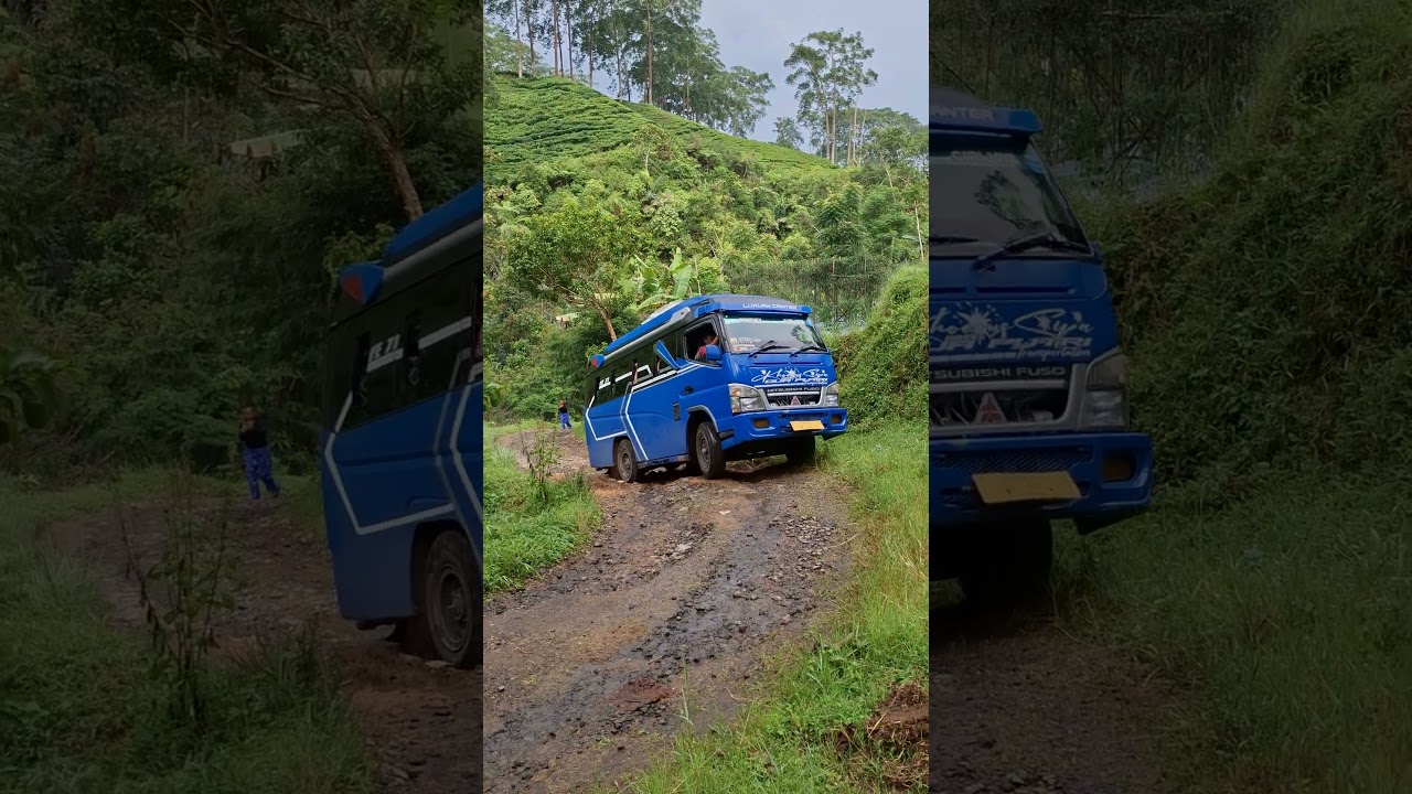 Angkutan umum,mobil canter melewati jln yang sangat luar biasa mobil sampe ngesot #angkutanpedesaan