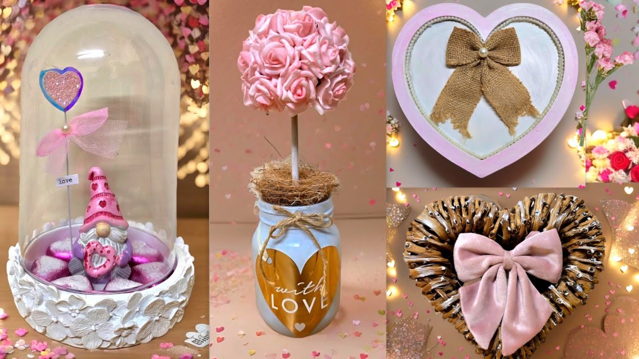 Romantic Decoration Ideas 💝 Valentines Decor DIY 🎀 Heart & Flower Crafts 🌸 Sell / Gift 💌