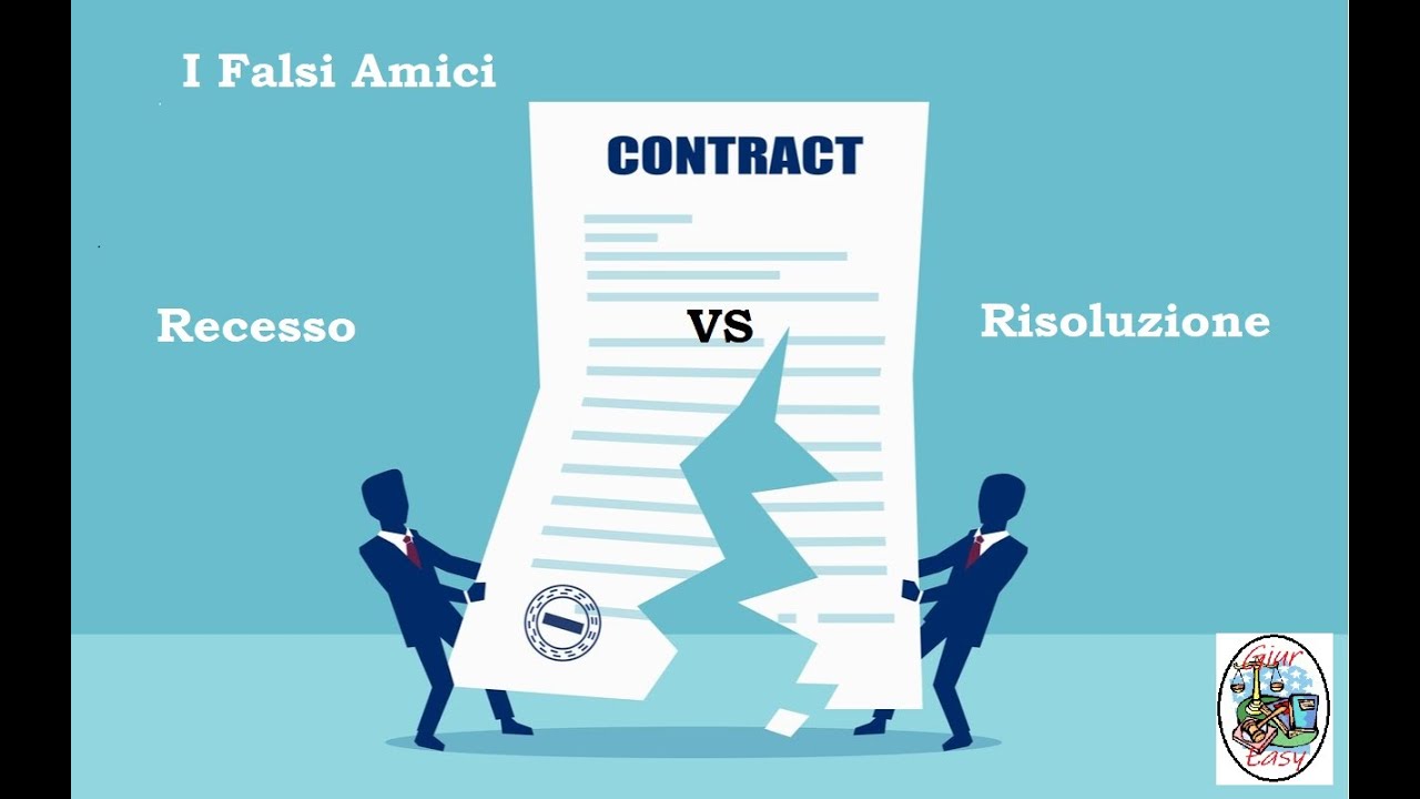 RECESSO vs RISOLUZIONE #giureasy #diritto #contratti