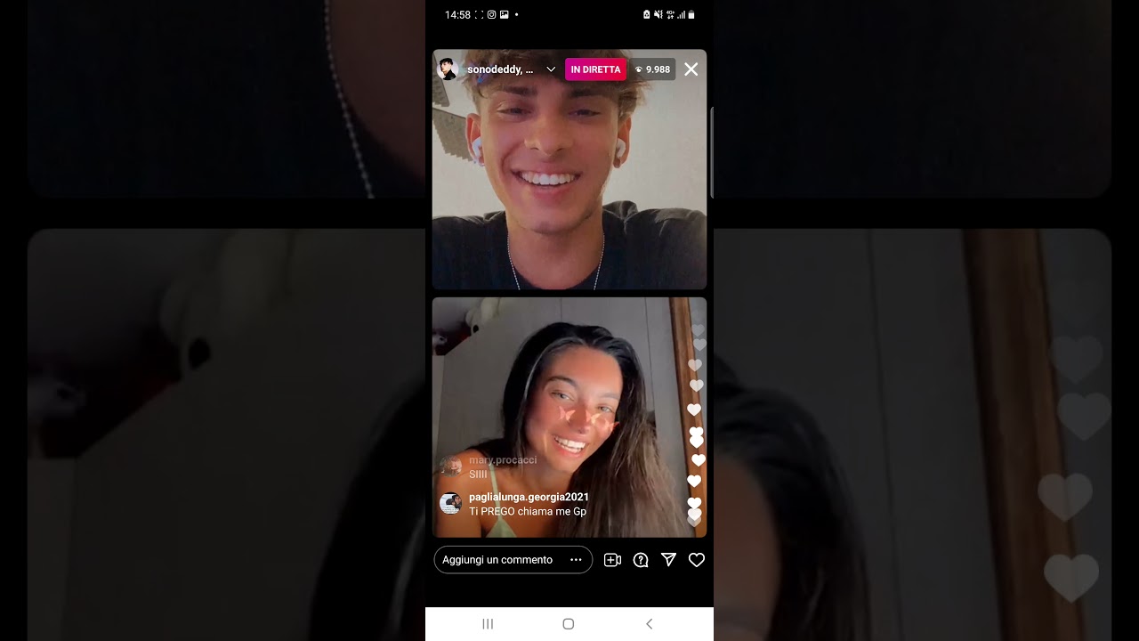 DIRETTA INSTAGRAM TRA DEDDY E MARIASOLE POLLIO | 