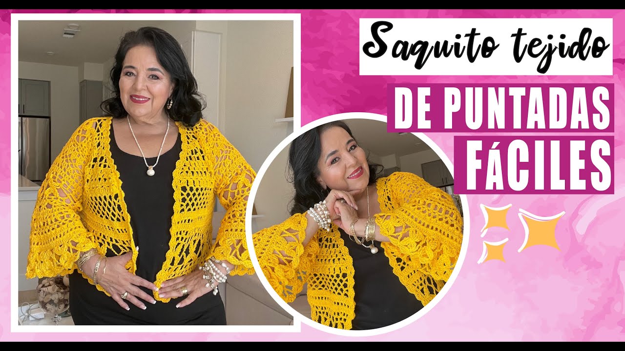 De puntadas fáciles - Saquito o Saco tejido ✨Yo tejo con LAURA CEPEDA