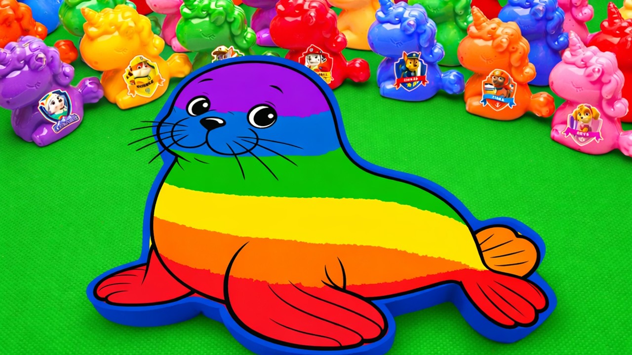 Satisfying ASMR Video 🌈 How To Make Rainbow SEAL Bathtub From Mixing SLIME in CLAY Coloring
