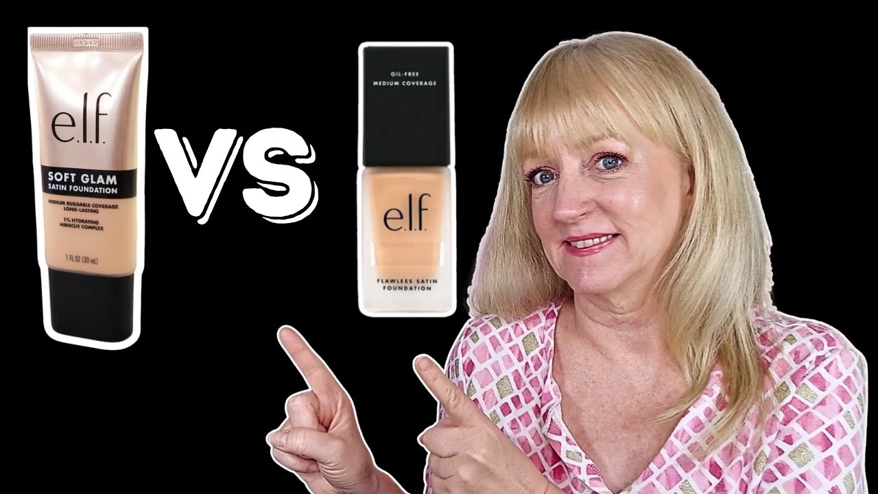 GRWM Elf Soft Glam Foundation compared to Elf Flawless Satin Foundation