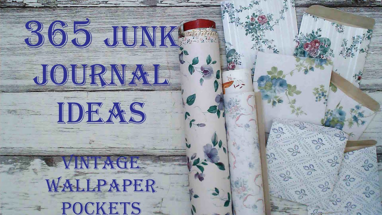 Day 32 of 365 Days of Junk Journal Ideas - How To Make Vintage Wallpaper Pockets Mixed Media Art