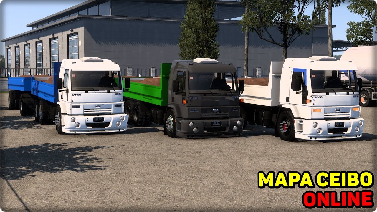 EN VIVO! CONVOY DE FORD CARGO POR EL MAPA CEIBO - ETS2 MODS 1.47