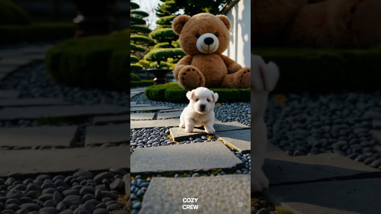 A Puppy and His Teddy Just Invaded a Samurai Temple&hellip; WHY?! 🎴🐾