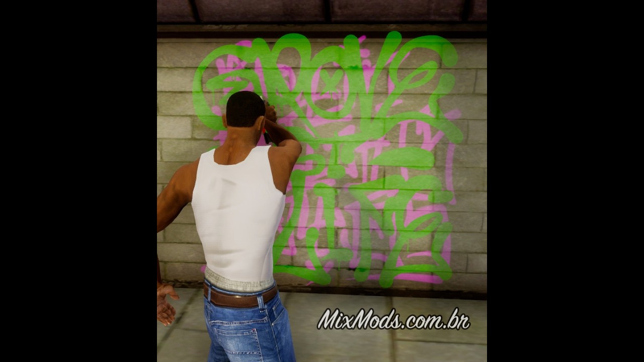 GTA San Andreas Definitive edition Fazendo todas as pichações