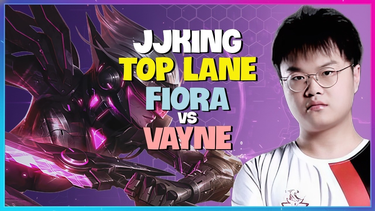 Rank 1 Fiora : JJking is CRUSHING Vayne on the Super Server - Engsub