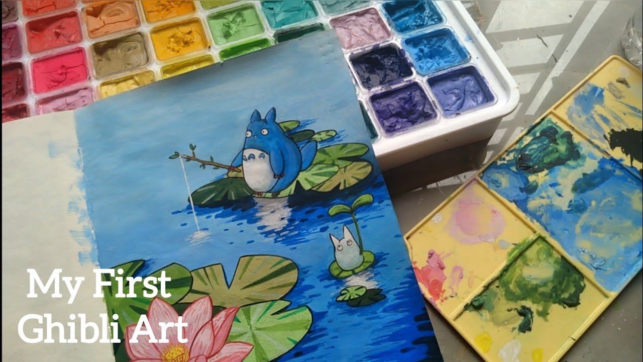 Bringing Totoro to Life | Studio Ghibli-Inspired Art | Gouache paintings | full process