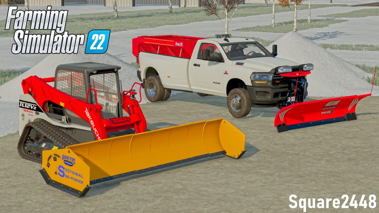 BUSY DAY Snow Plowing & Salting! | FS22