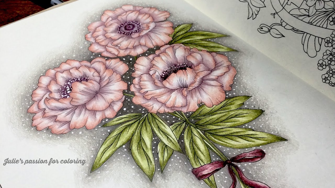 FLORA by Maria Trolle - prismacolor pencils - color along