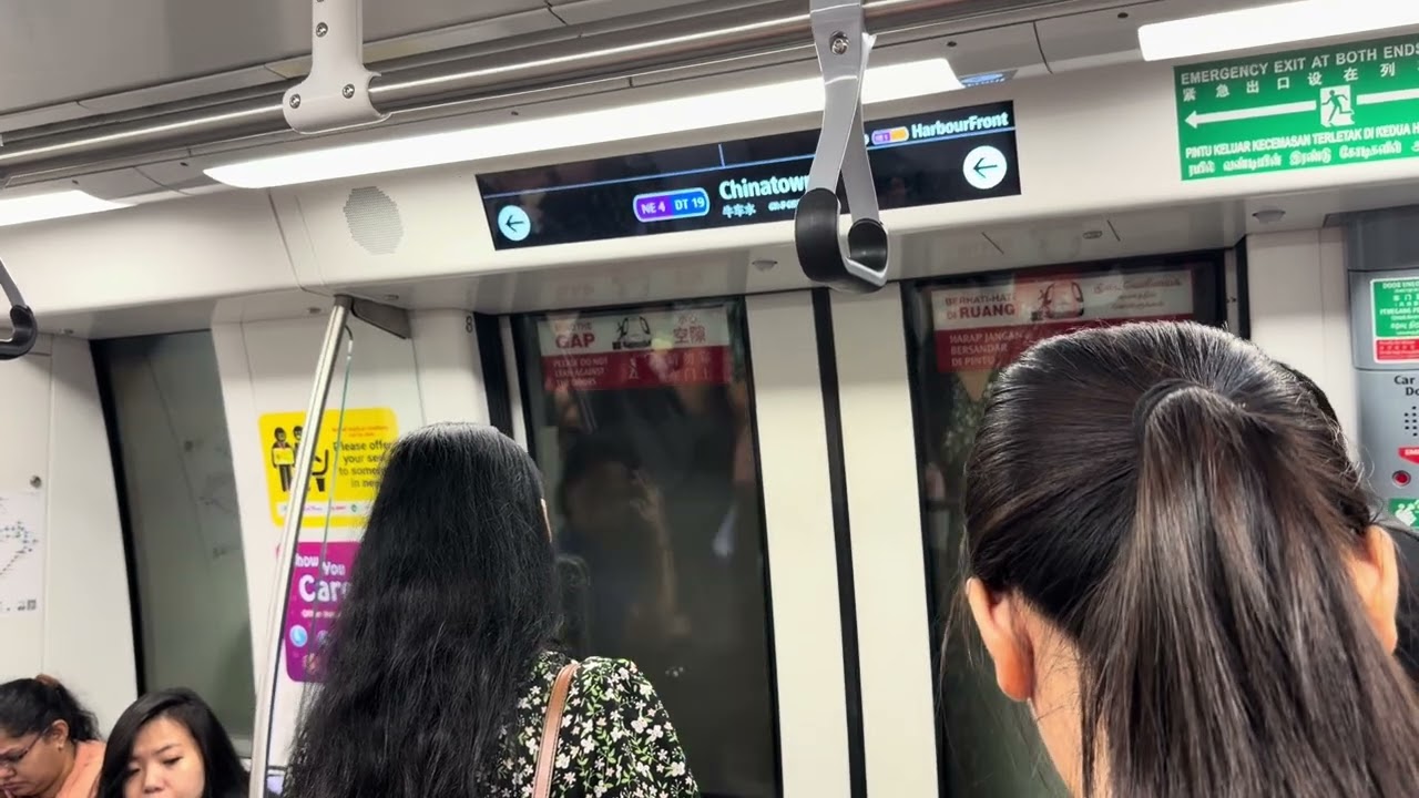 SBS Transit Alstom Metropolis C751A (7019/7020): Dhoby Ghaut to Outram Park. 