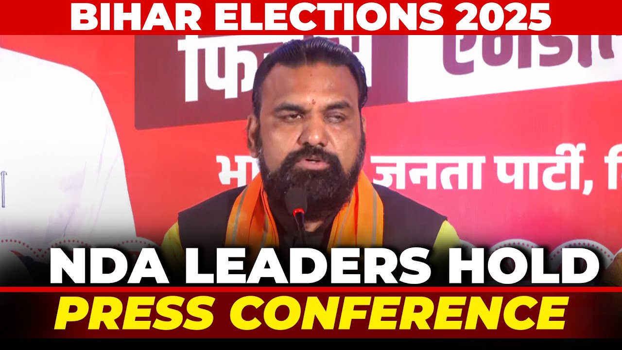 LIVE: NDA leaders address Press Conference post 1st phase of voting in Bihar Elections | Congress