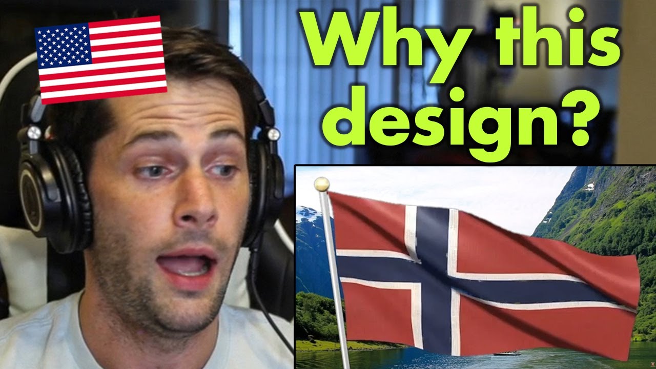 American Reacts to How Norway's Flag was Created