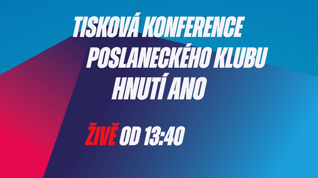 Tiskov&aacute; konference poslaneck&eacute;ho klubu hnut&iacute; ANO 🔴