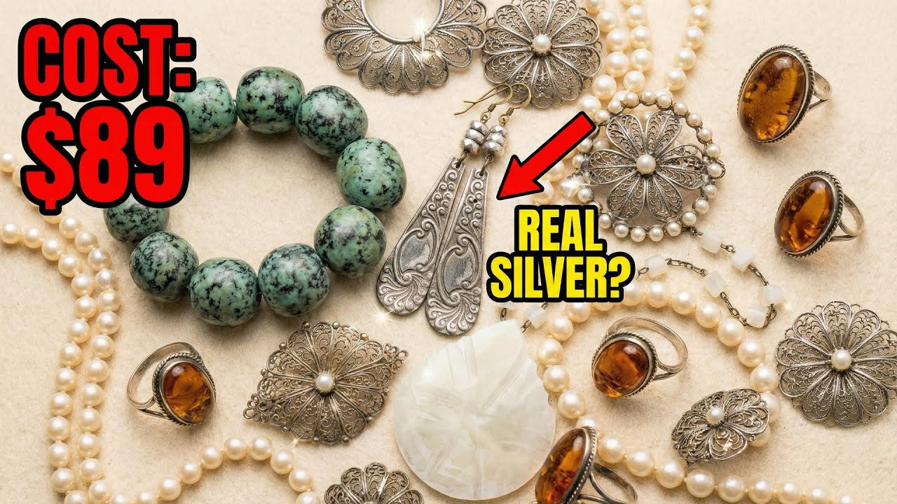 I Spent $89 on Goodwill Jewelry... Did I Find REAL Silver?