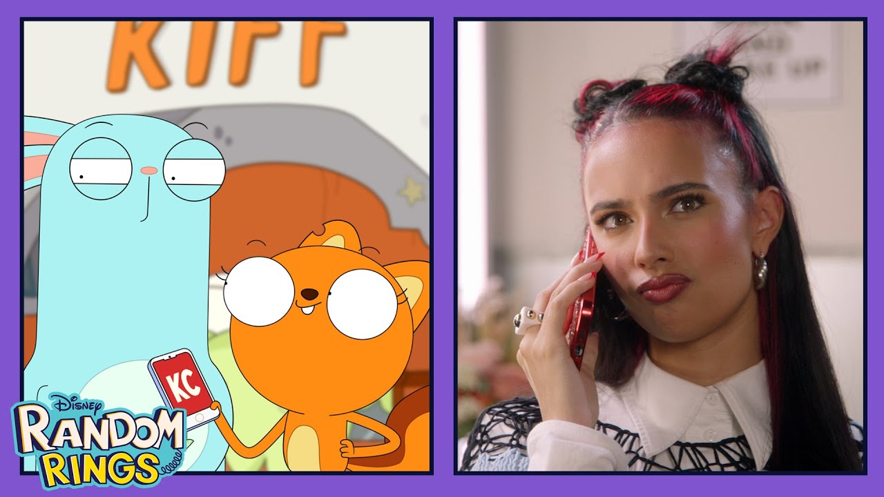 Kiff Calls Kylie Cantrall from Descendants: The Rise of Red 📱| Random Rings |@disneychannelanimation