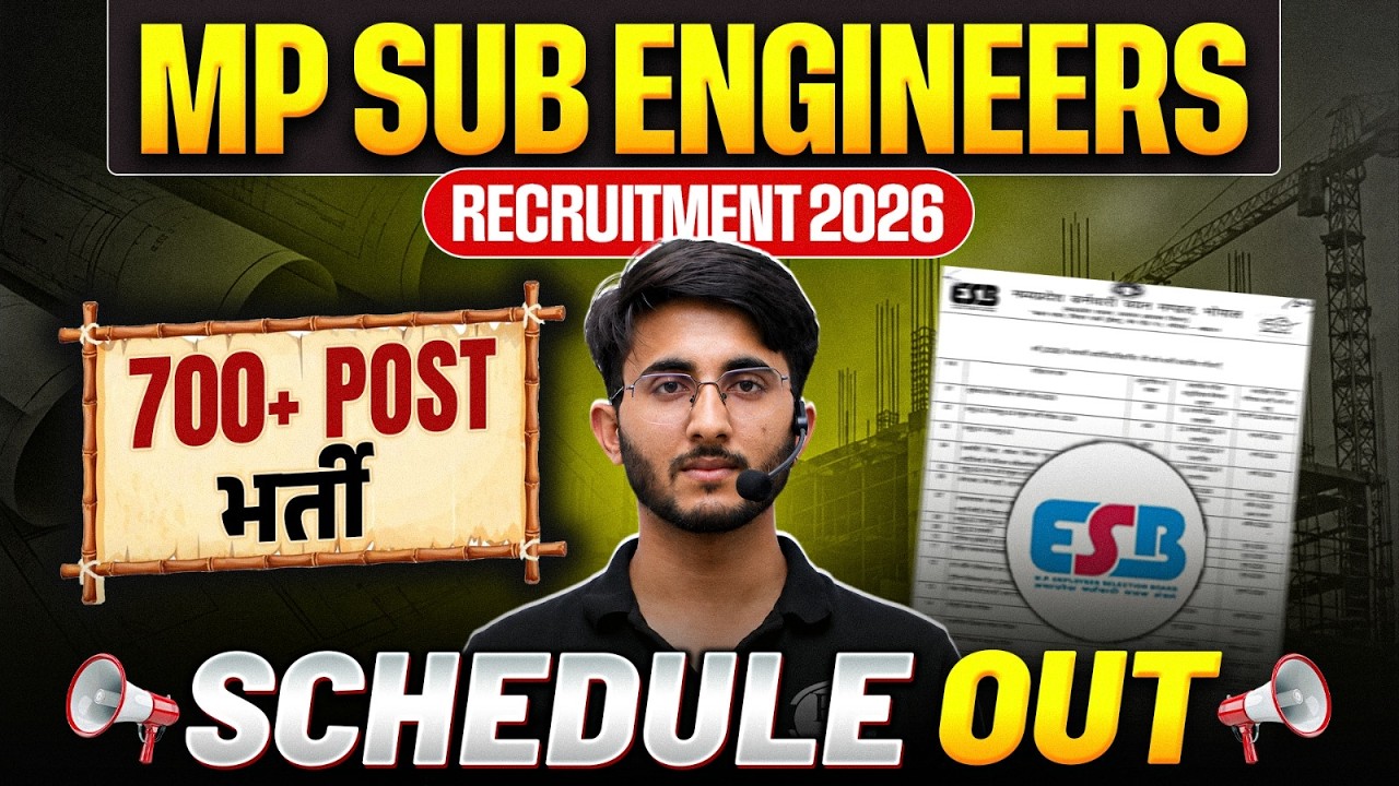 MPESB Sub Engineer Recruitment 2026 | Eligibility, Vacancy & Exam Schedule