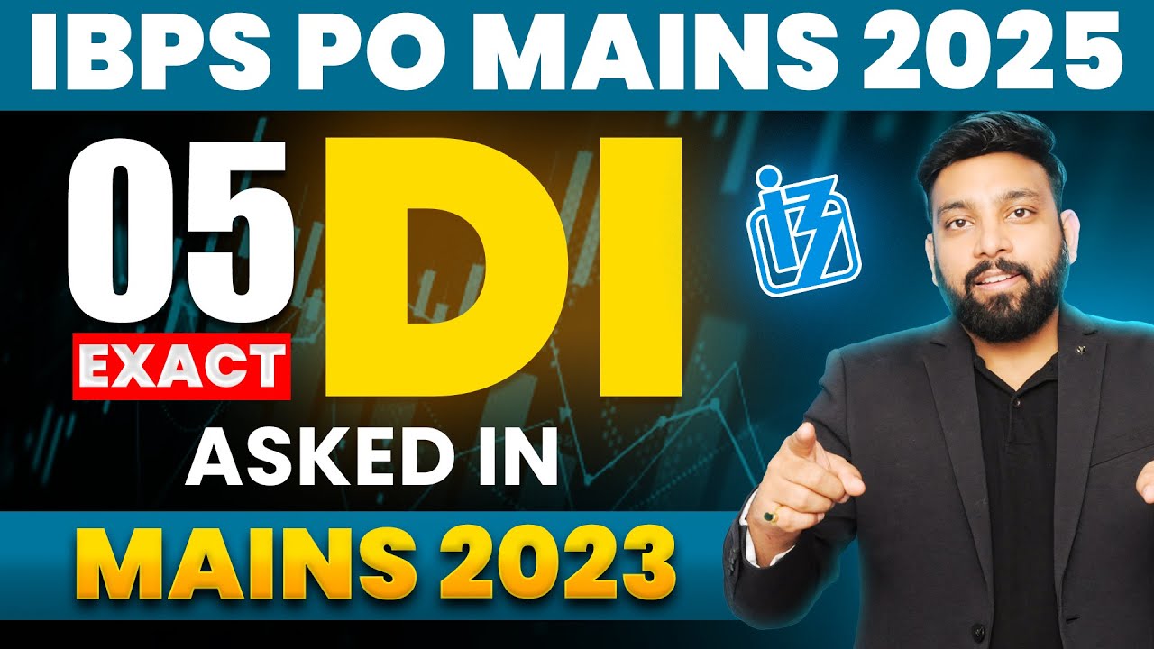 🔥 IBPS PO Mains 2025 📊 IBPS PO MAINS 2023 Exact Data Interpretations 5 Set Asked | Arun Sir