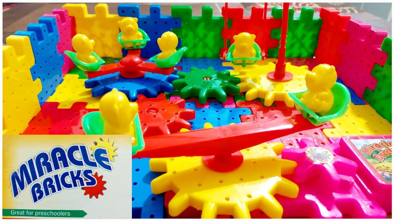 How To Make Children Park With Miracle Bricks Part 4 I Gear Toy for Kids I Learning I Play I Fun toy