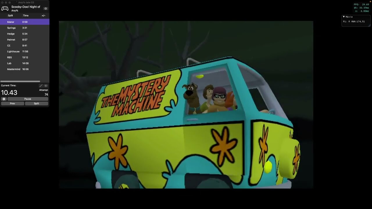 Scooby-Doo! Night of 100 Frights: Any% - 15m 57s!