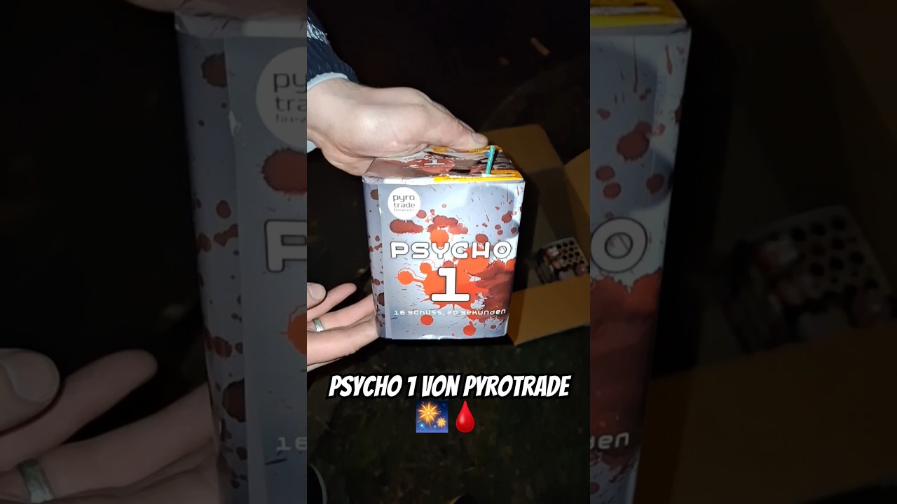 🩸Psycho 1 von Pyrotrade 🎆 Silvester 2024 #fireworks #shorts #fireworkshorts #feuerwerk
