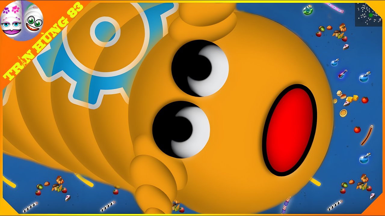 🐍WORMSZONE.IO | GIANT SLITHER SNAKE TOP 01 / Epic Worms Zone Best Gameplay! | Trần Hùng 83