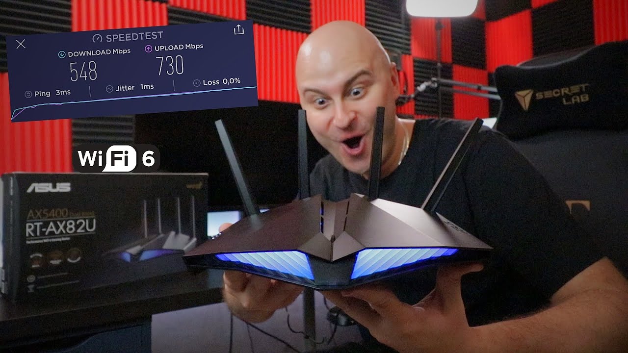 ĀTRĀKAIS WiFi 6 RŪTERIS PASAULĒ! | ASUS RT-AX82U